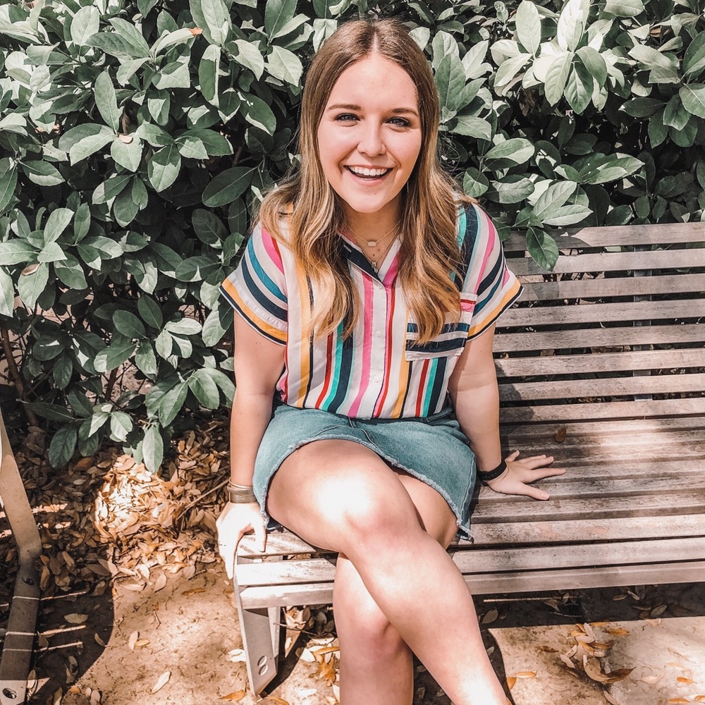 Rainbow Striped Button Up